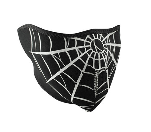 Bobster Wnfm055H Neoprene 1/2 Face Mask, Spider Web