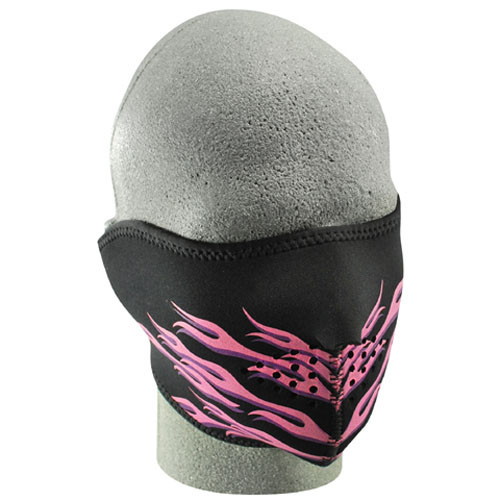 Bobster Wnfm054H Neoprene 1/2 Face Mask, Pink Flames