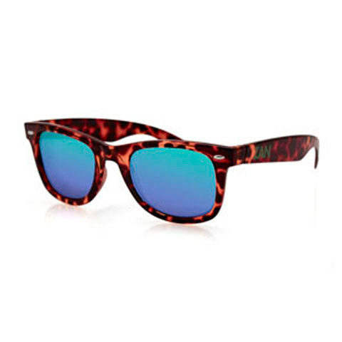 Bobster Ezwa02 Winna Sunglass, Tortoise Frame, Smoked Green Mirror