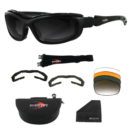Bobster Brh2001 Road Hog Ii Convertible, Black Frame, 4 Lenses