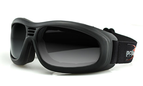 Bobster Bt2001 Touring 2 Goggle, Black Frame, Anti-Fog Smoked Lenses