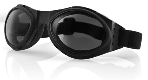 Bobster Ba001 Bugeye Goggle, Black Frame, Smoked Lens