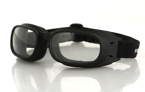 Bobster Bpis01C Piston Goggle, Black Frame, Clear Lens
