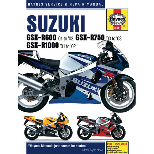 Haynes Manual - Suzuki Gsxr M3986 Haynes Manual - Suzuki Gsxr M3986