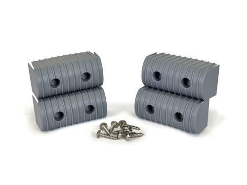 Caliber Trailer Products 23053 Bunkwrap End Cap Acc. Kit - 2X6 - Grey - 4 Pk. W/ Hardware