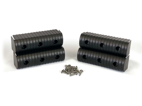 Caliber Trailer Products 23053-Bk Bunkwrap End Cap Acc. Kit - 2X6 - Black - 4 Pk. W/ Hardware
