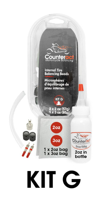 Counteract Kit G Counteract (2)2Oz & (1)3Oz Bag Caps/Cores/Valve Tool/Bottle