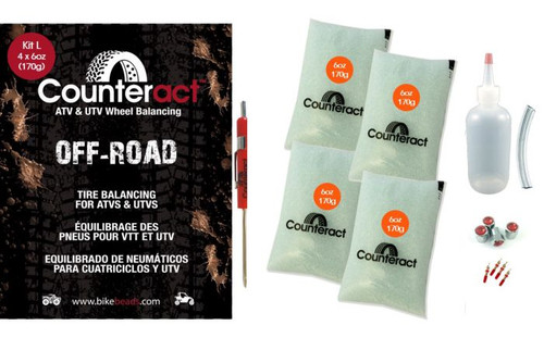 Counteract Kit L Counteract Bead Kit (4) 6Oz Bags Caps/Cores/Valve Tool/Bottle
