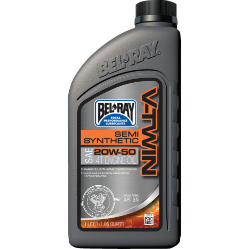 Bel-Ray V Twin Semi Synthetic Oil - 20W-50 -1L 96910-Bt1