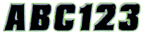 Hardline Products Blkki500 2" Letter & Number Kit Black / Green