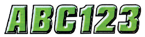 Hardline Products Kiblk500 2" Letter & Number Kit Green / Black