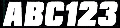 Hardline Products Whi500Ec 2" Letter & Number Kit Solid White