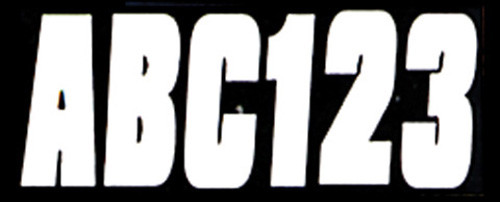 Hardline Products Whi350Ec 3" Block Letter & Number Kit Solid White