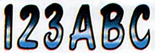 Hardline Products Chbkg200 3" Letter & Number Kit Chrome / Black
