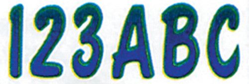 Hardline Products Puteg200 3" Letter & Number Kit Purple / Teal