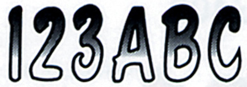 Hardline Products Whbkg200 3" Letter & Number Kit White / Black