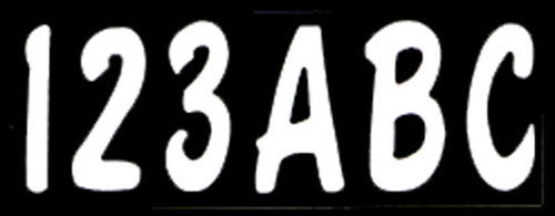 Hardline Products Whi200Ec 3" Letter & Number Kit Solid White