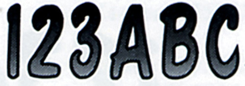 Hardline Products Sibkg200 3" Letter & Number Kit Silver / Black