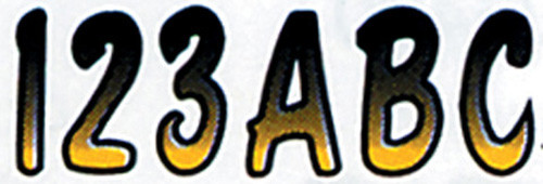 Hardline Products Yebkg200 3" Letter & Number Kit Yellow / Black