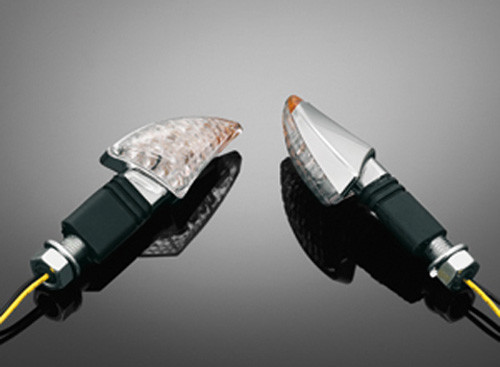 Highway Hawk Hh-68-9291 Turnsignal Set Shark Chrome Long 2Pcs