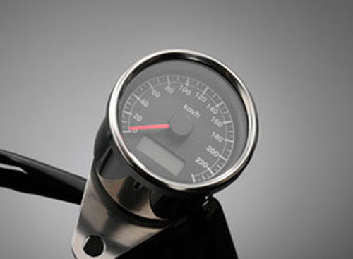 Highway Hawk Hh-67-851 Speedo Black Face, Blue Led R60Mm