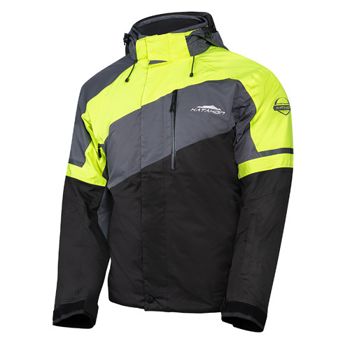 Katahdin Gear 84400305 Katahdin Gear Recon Jacket Mens, Black/Grey/Hi-Viz - X-Large