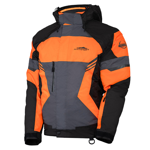 Katahdin Gear 84300505 Katahdin Gear Dagger Jacket Mens, Black/Grey/Orange - X-Large