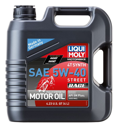 Liqui Moly 20076 Liqui Moly Motorbike 4T Synth 5W-40 Street Race 4 Liter