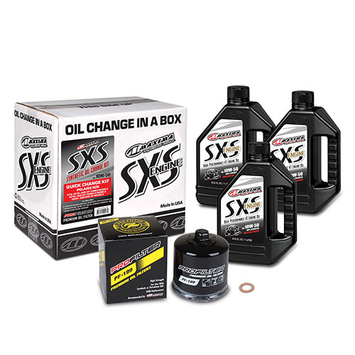 Maxima Lubricants 90-219013-Txp Sxs Quick Change Kit 10W-50 Synthetic W/ Black Filter