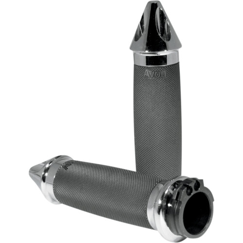 Avon Grips Grips - Custom - Spike End - Chrome Cc-85-Ch-Spike