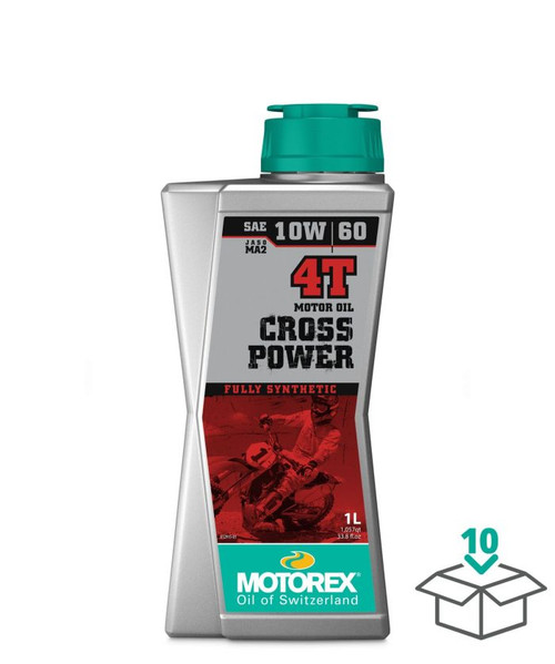 Motorex 308242 Motorex Cross Power 4T 10W60 Jaso Ma2, 1 Liter