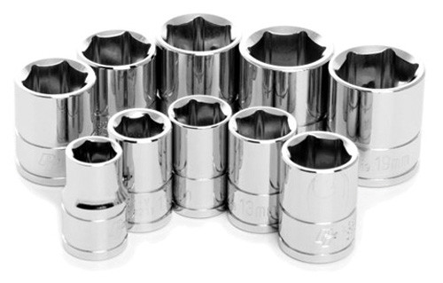 Performance Tool W38202 10Pc 3/8" Dr Met Socket Set
