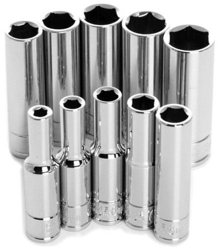 Performance Tool W36400 10Pc 1/4" Dr 6Pt Met Dw Skt Set