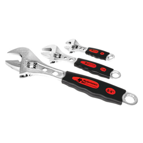 Performance Tool W30703 3 Pc Adjustable Wrench Set