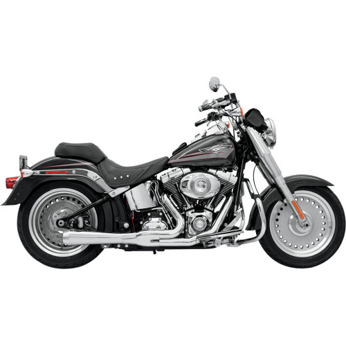 Bassani Xhaust 2:1 Exhaust - Chrome - Short - Softail 12112J