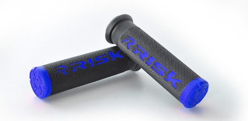Risk Racing 00290 Risk Racing Atv/Mtb Grips - Fusion 2.0 With Grip Tech - Blue