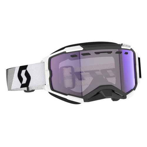 Scott 278604-7702307 Scott Fury Ls Snowx Premium Black/White "Ls" Blue Chrome