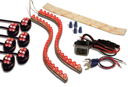 Street Fx Lighting 1044659 Street-Fx Epod-Pro Kit-Red-Black-M/C