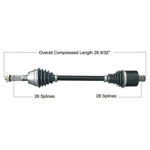 Tytaneum 813-0298 Tytaneum Heavy Duty Cv Axle Polaris Rear Left / Right