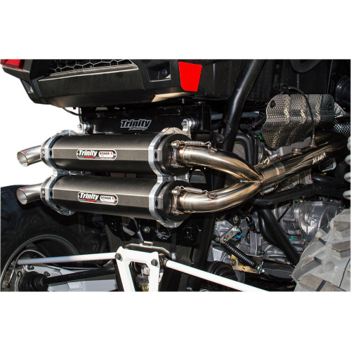 Trinity Racing Stage 5 Dual Exhaust - Black Tr-4153D-Bk Trinity Racing Stage 5 Dual Exhaust - Black Tr-4153D-Bk