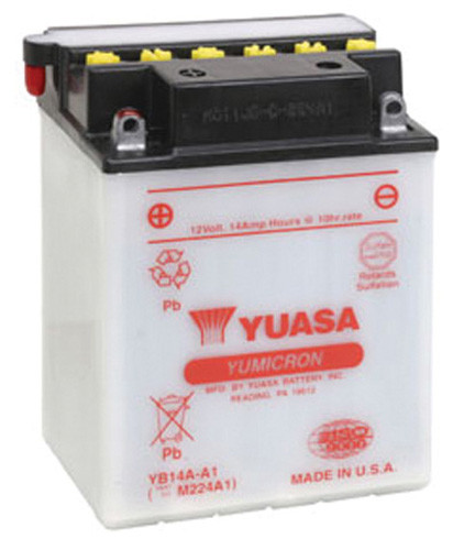 Yuasa Battery Yuam224A1Ind Yuasa Yb14A-A1 Yumicron-12 Volt Battery
