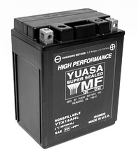 Yuasa Battery Yuam72H4L Yuasa Ytx14Ahl Factory Activated Maintenance Free 12 Volt Batt