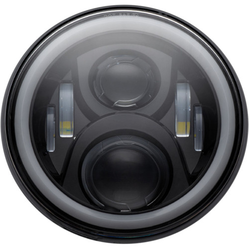 Custom Dynamics Cd-7-13-B Headlamp 7"Led Halo Blk