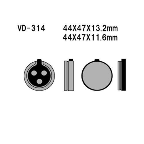 Vesrah Semi-Metallic Brake Pads Vd-314 VD-314