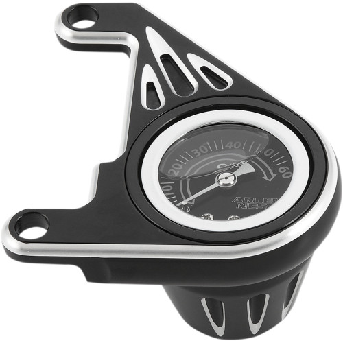 Arlen Ness Oil Pressure Gauge Kit - Deep Cut - Black 15-667 Arlen Ness Oil Pressure Gauge Kit - Deep Cut - Black 15-667