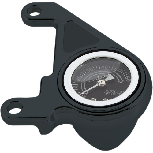 Arlen Ness Oil Pressure Gauge Kit - Radius - Black 15-675 Arlen Ness Oil Pressure Gauge Kit - Radius - Black 15-675