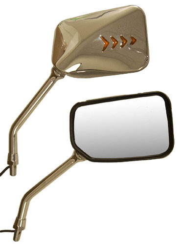 Emgo Mirror Left Chr W/Light