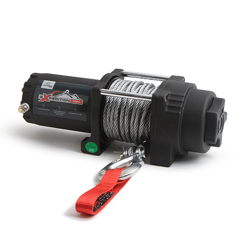 All Balls Racing Expedition Winch 4500Lb 4-Bolt Steel Cable W Roller Fairlead