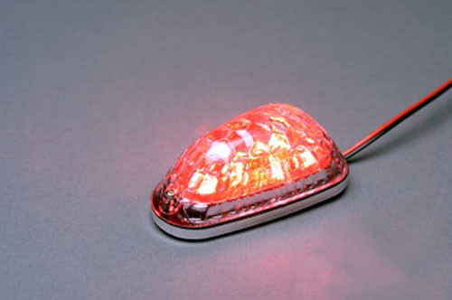 K&S Led Mini-Marker Light Triangle Black Red (6 Leds)