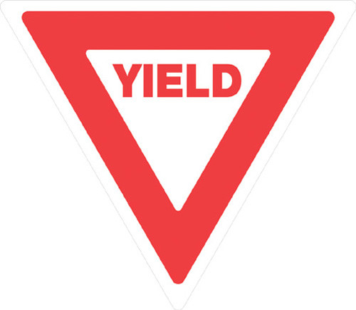 Voss Signs Plastic Reflective Sign 12" Yield On White Background